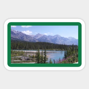 Mountains and River Sticker